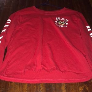 Red long sleeve Hollister